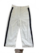Lace Overlay Pants with Satin Side Stripes  Cottagecore  Coquette