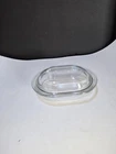 PYREX Vintage Clear Glass Oval 2 Piece Casserole Dish 602-B Dish  / 602-C Lid