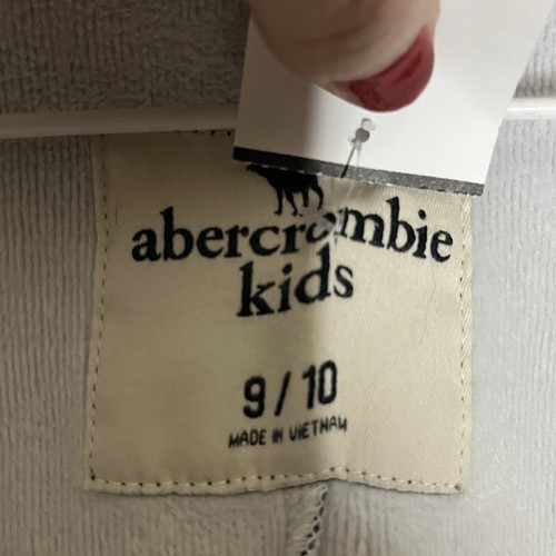 Abercrombie Kids Hooded Lounge Cardigan Size 9/10 Navy Blue And White - Picture 3 of 7