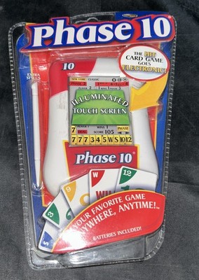 Phase 10 Electronic Handheld Travel Card Game 2008 by Techno Source New