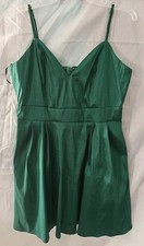 Lulus Dress Womens Emerald Green Formal Mini Flare SZ XL with Pockets
