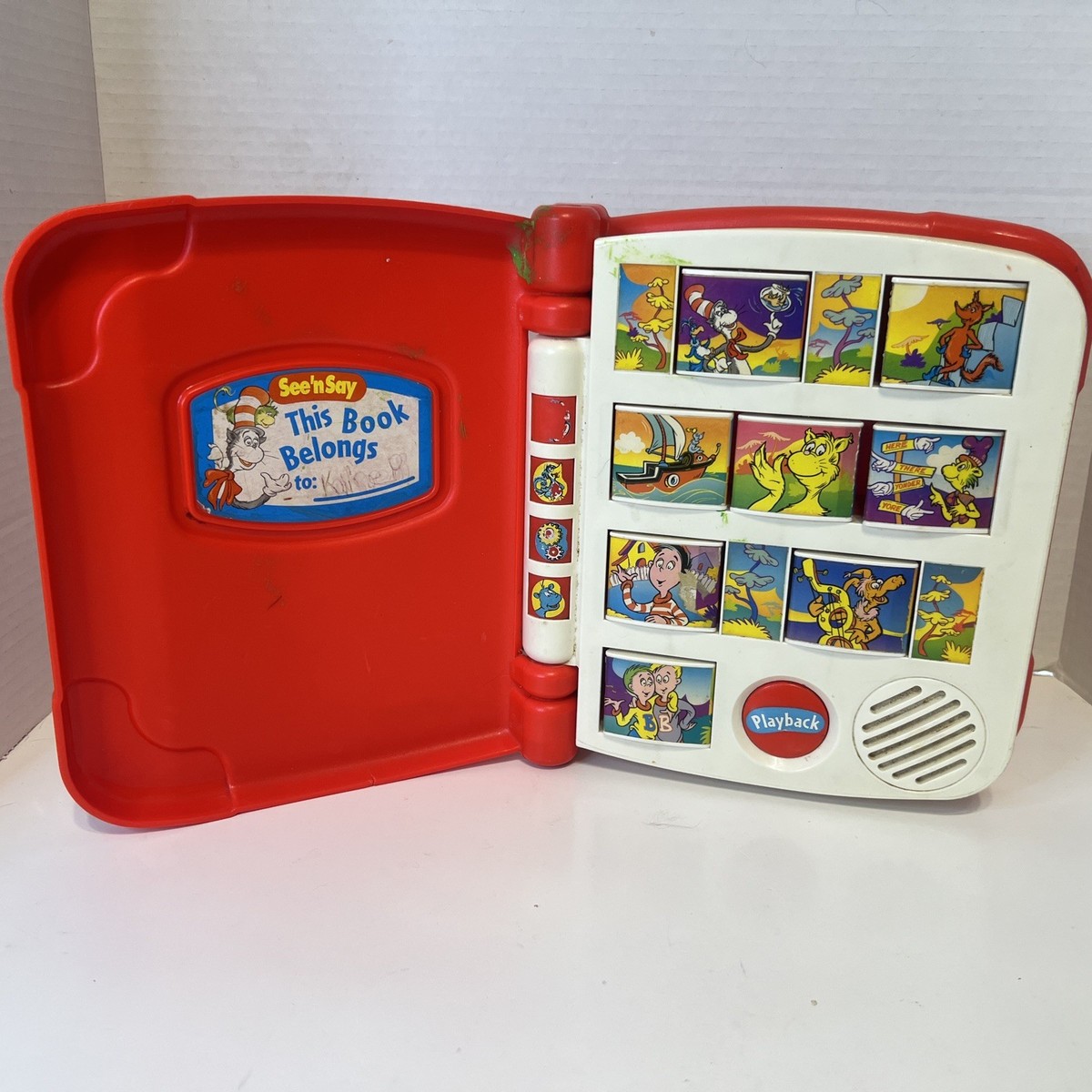 ⚠️メルカリ以外には出品してません⚠️ G-IDEZ ORGANIZED RHYME Vintage 1997 See N' Say Dr. Seuss Rhyme Maker Mattel Red Book