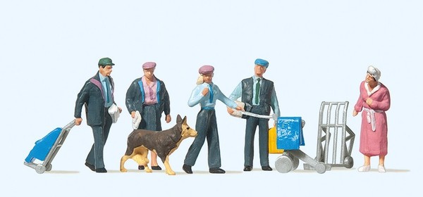 Preiser 10248 Post Bundespost Um 1990, 6 Figuren H0 1:87 Handbemalt Neu + Ovp-image