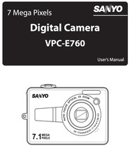 Sanyo Xacti VPC-E760 Digital Camera Operating User Owner Instruction Manual