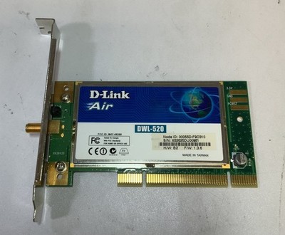 D-Link Air DWL-520 Wireless PCI WiFi Network Adapter Card ''Q6A''