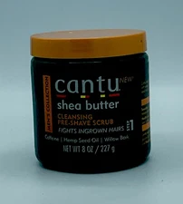 Cantu Shea Butter Cleansing Pre Shave Scrub For Men 8 oz / 227g