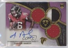 2015 Topps Triple Threads Rookie Relics Purple 40/70 Justin Hardy #143 Auto 0g4