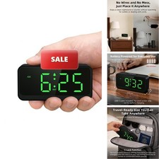 Srubambi Battery Operated Small Alarm Clock Digital Compact Large Display