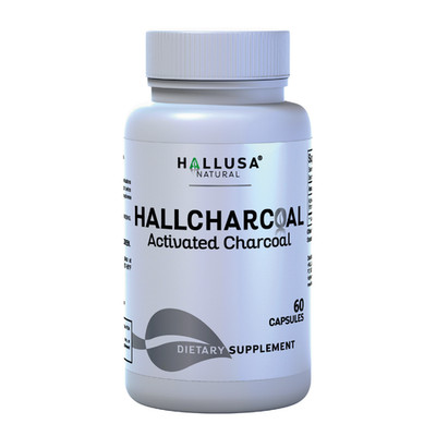 Activated Charcoal Capsules 520mg Coconut Shell Detox & Digestive Support, 60 Ct