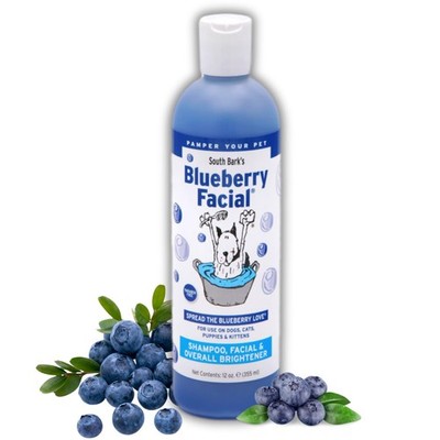 South Bark's Blueberry Facial  Pet Shampoo 12 oz. | Brightener & Tear Stain Remo