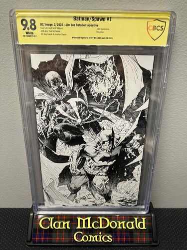 Batman/Spawn #1 Signed by Scott Williams Graded CBCS 9.8 Jim Lee Retailer Excl.