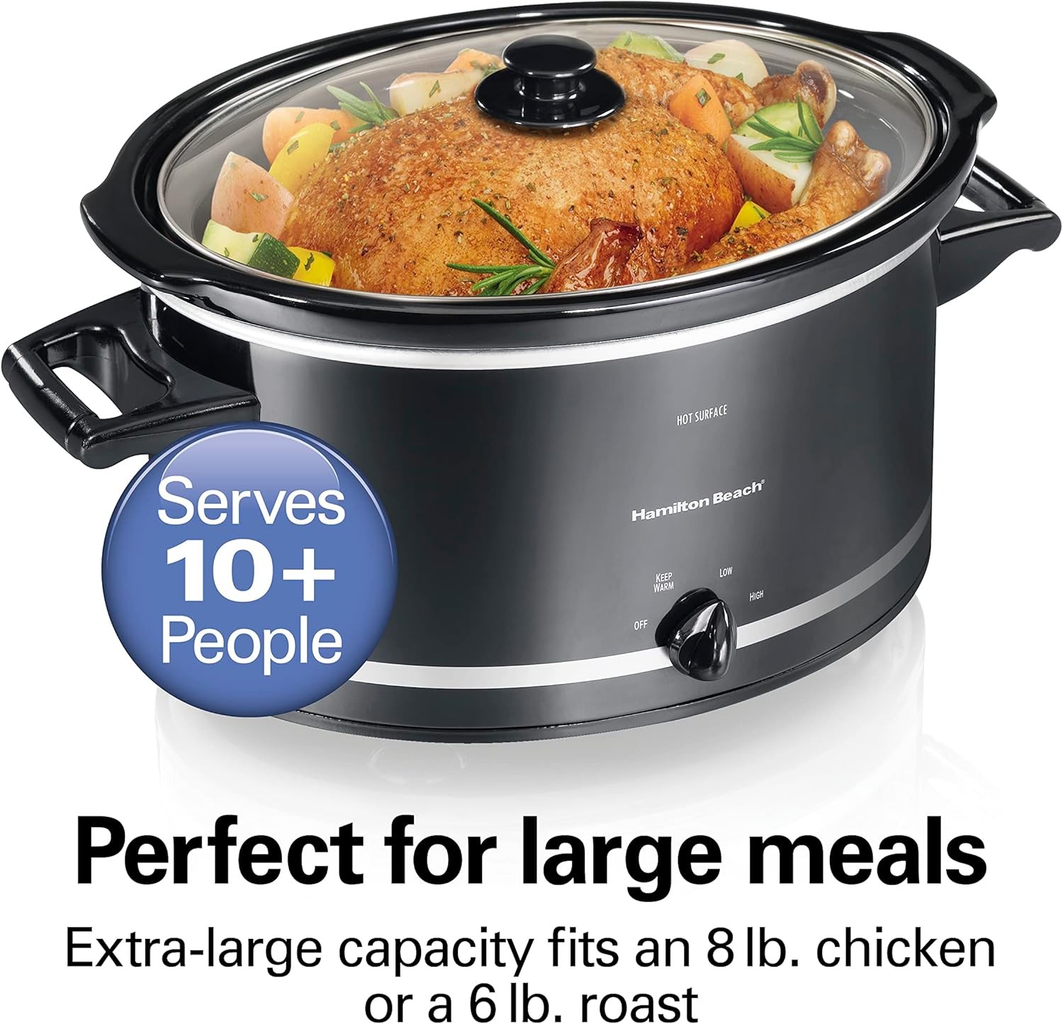 8qt Crock Pot 8qt Slow Cooker Big 10 quart 9 quart 8.5 Quart Huge XL qt Large