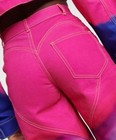 AREA Women’s Wide-Leg Jeans Fit Size A Pink/Blue/White Crystal beads — photo 2