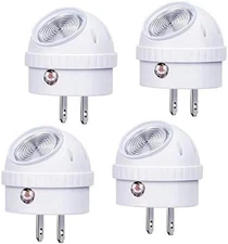 Plug-in Night Lights, Warm White LED Nightlight, 360° Rotation, Dusk
