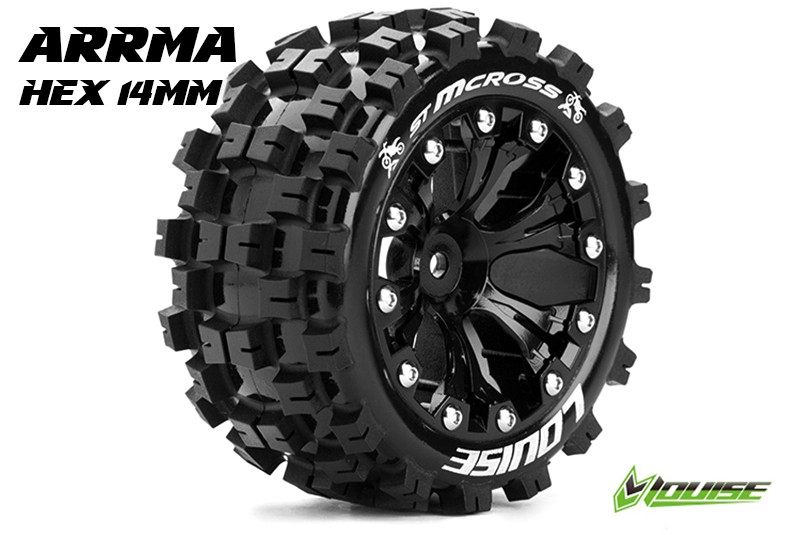 Team Louise L-T3272SBCM St-Mcross 1-10 Stadium Truck Tires Ready Glued Soft