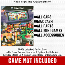 Road Trip The Arcade Edition 100 Nintendo GameCube Memory Card Save CHEATS
