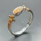 Handmade Natural Opal Ring 925 Sterling Silver Size 8 /R474115