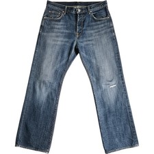7 For All Mankind Relaxed Jeans Mens 34 Blue Straight Leg Denim T521D061U USA