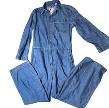 Levi's Women's Long Sleeve Heritage Jumpsuit Playdate Blue Denim Size XS NWT