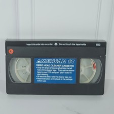American ST Video Head Cleaner Cassette Tape Only for VHS VCR Players Vintage