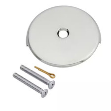 Bath Drain Overflow Plate, Brushed Nickel