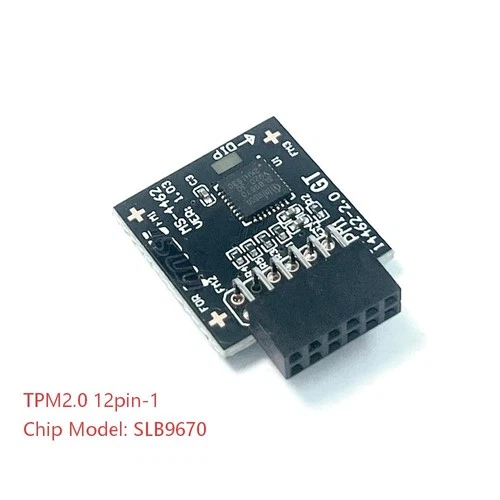 TPM 2.0 12pin-1 Module Trusted Platform SPI SLB9670 for MSI MS-4462 PRO B650M-P