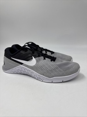 NIKE METCON 3 CROSSFIT TRAINING SHOES COOL GREY BLACK 898055-002 Mens Size 11.5