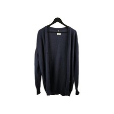 Vintage Scottish Wool Men s Cardigan Navy 100 New Lambswool Made in Scotland