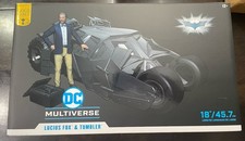 DC Multiverse Mcfarlane Toys Batman The Dark Knight Lucius Fox & Tumbler Gold