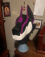Furrjoi Full Head Mask Silicone Black Purple ...