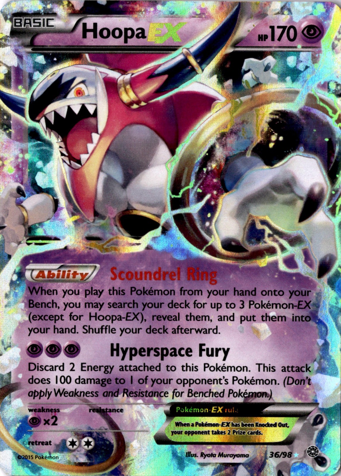 Hoopa EX Ultra Rare XY - Ancient Origins 36/98 NM