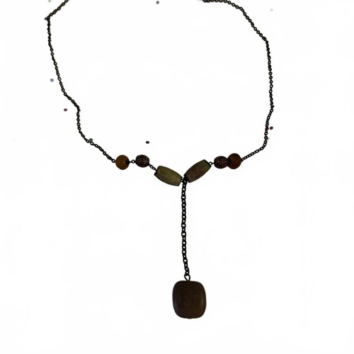 Elegant Brown Beaded Necklace