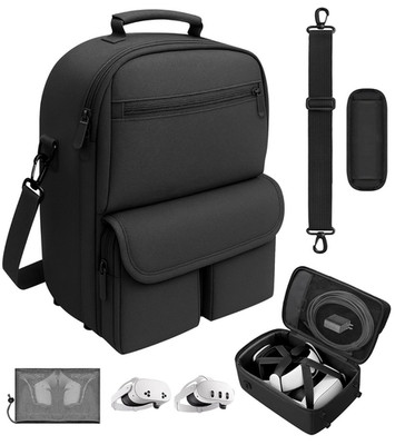 Large Carrying Case for Meta Quest 3S/3/2, Compatible with BOBOVR & Kiwi Battery