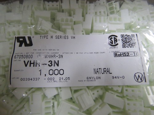 JST  VHR-3N Qty of 1000 per Lot CONN ROHS  3POS  WHITE  JST - Picture 10 of 10