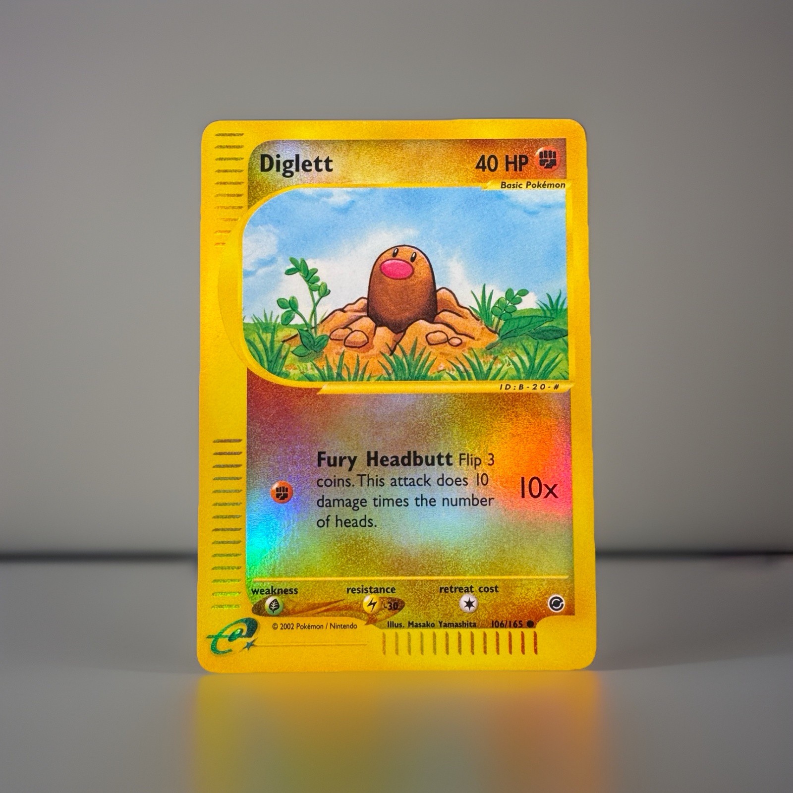 2002 Pokemon Expedition #106/165 Diglett Reverse Foil MINT