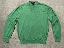 Brooks Brother Pullover Sweatshirt 100 Supima Cotton Mens L Green Lightweight
