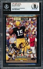 Bart Starr Signed 1996 Jimmy Dean Card Green Bay Packers Beckett #19830802