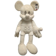 Disney Classic Mickey Mouse MK Monochromatic Jumbo Plush, 40in Cream 