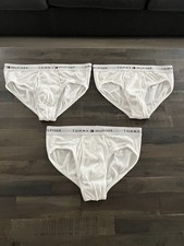 MENS TOMMY HILFIGER WHITE BRIEFS LARGE