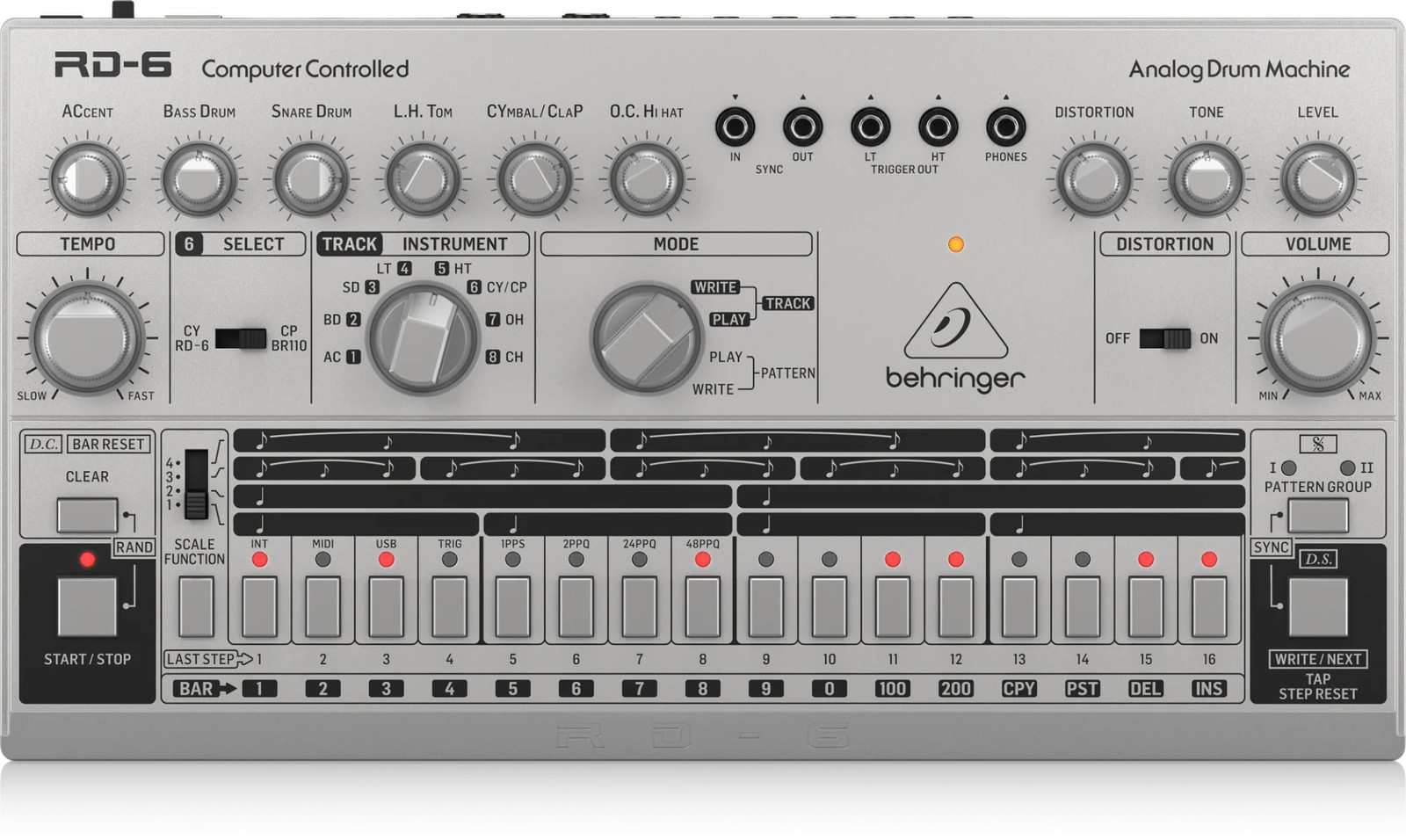 Классическая аналоговая драм-машина Behringer RD-6-SR 21490₽