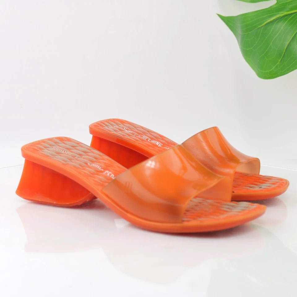 Melissa Opening Ceremony Womens Ladii Sandal Size 7 Coral Jelly Slide Mule Heel - Image 2 of 4