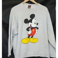 Mickey Mouse Sweatshirt Size XL Vintage 80s Disney Jerry Leigh Made In USA Gray
