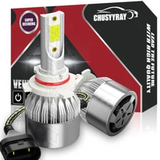 SYJIIP LED Headlight Kit 9006 HB4 800W 120000LM 6000K White Light COB Pair Bulbs