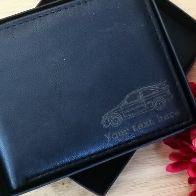 Escort Cosworth personalisierte Leder Geldbörse Merchandise Geschenk Cossie Ford