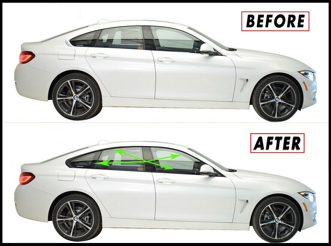 Chrome Delete Blackout Overlay for 15-20 BMW 4 Series F36 Gran