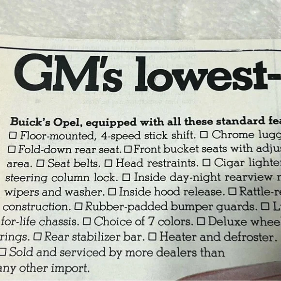 1970 Buick Opel Wagon Original Vintage Print Ad - Image 4 of 4