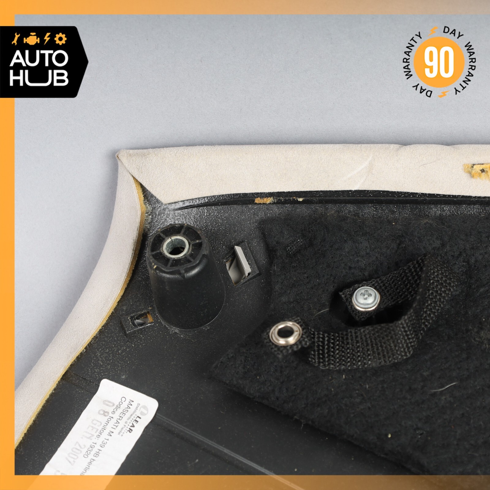 03-13 Maserati Quattroporte M139 Rear Left Quarter Upper C Pillar Suede OEM
