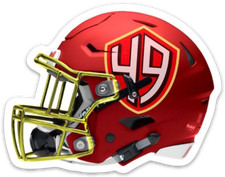 San Francisco 49ers Futuristic Football Helmet w/ Retro 49er Logo Die-cut MAGNET