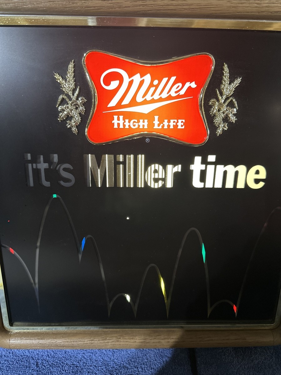 NEW OLD STOCK MILLER HIGH LIFE BEER BOUNCING BALL LIGHT UP MOTION