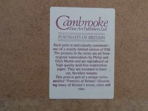 Amberley West Sussex Cambrooke Fine Art Philip and Glyn Martin Ltd Edition - Picture 3 of 3